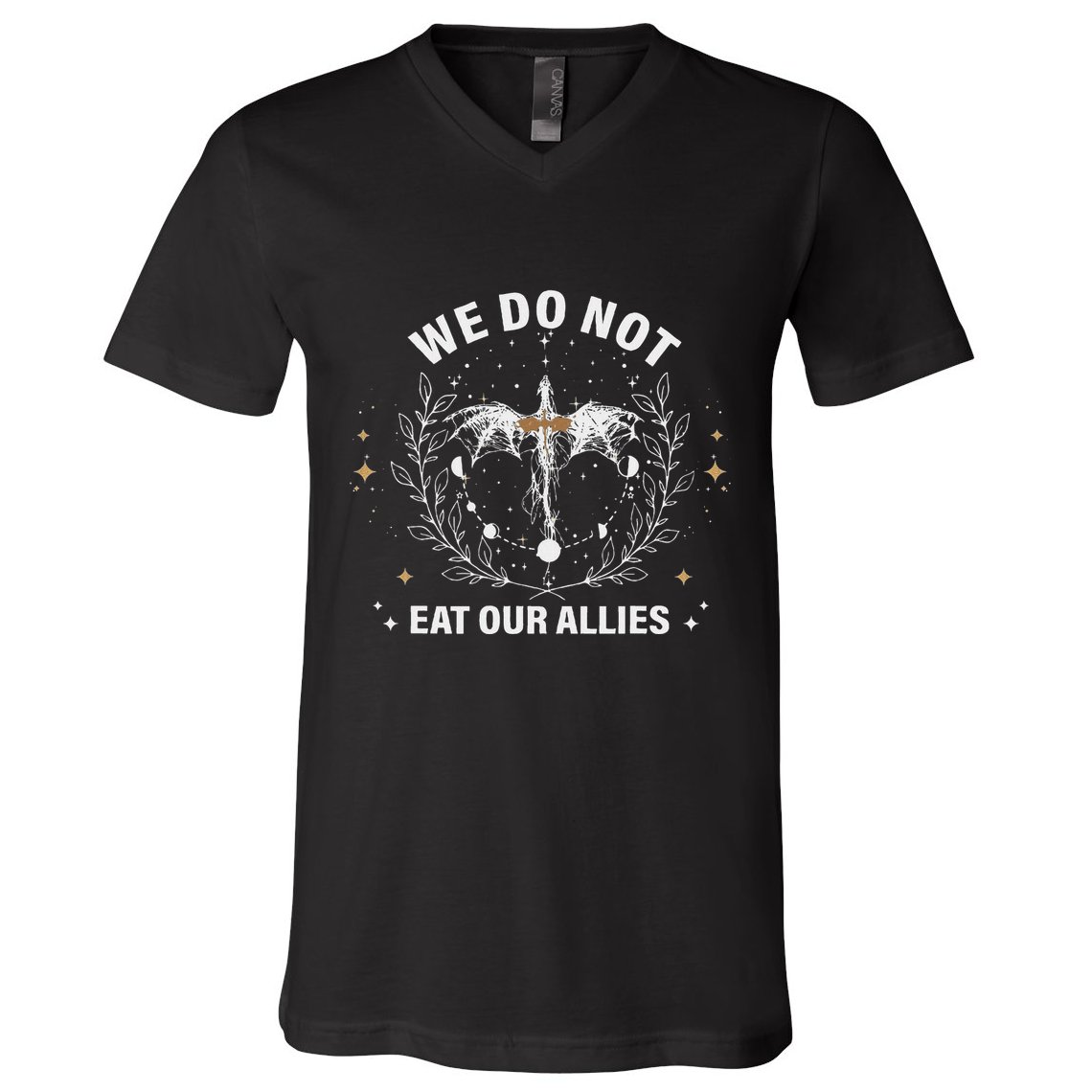 We Do Not Eat Our Allies Dragon Rider 4th Wing Book Bookish V-Neck T-Shirt
