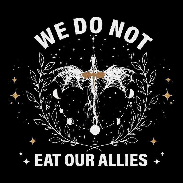 We Do Not Eat Our Allies Dragon Rider 4th Wing Book Bookish V-Neck T-Shirt
