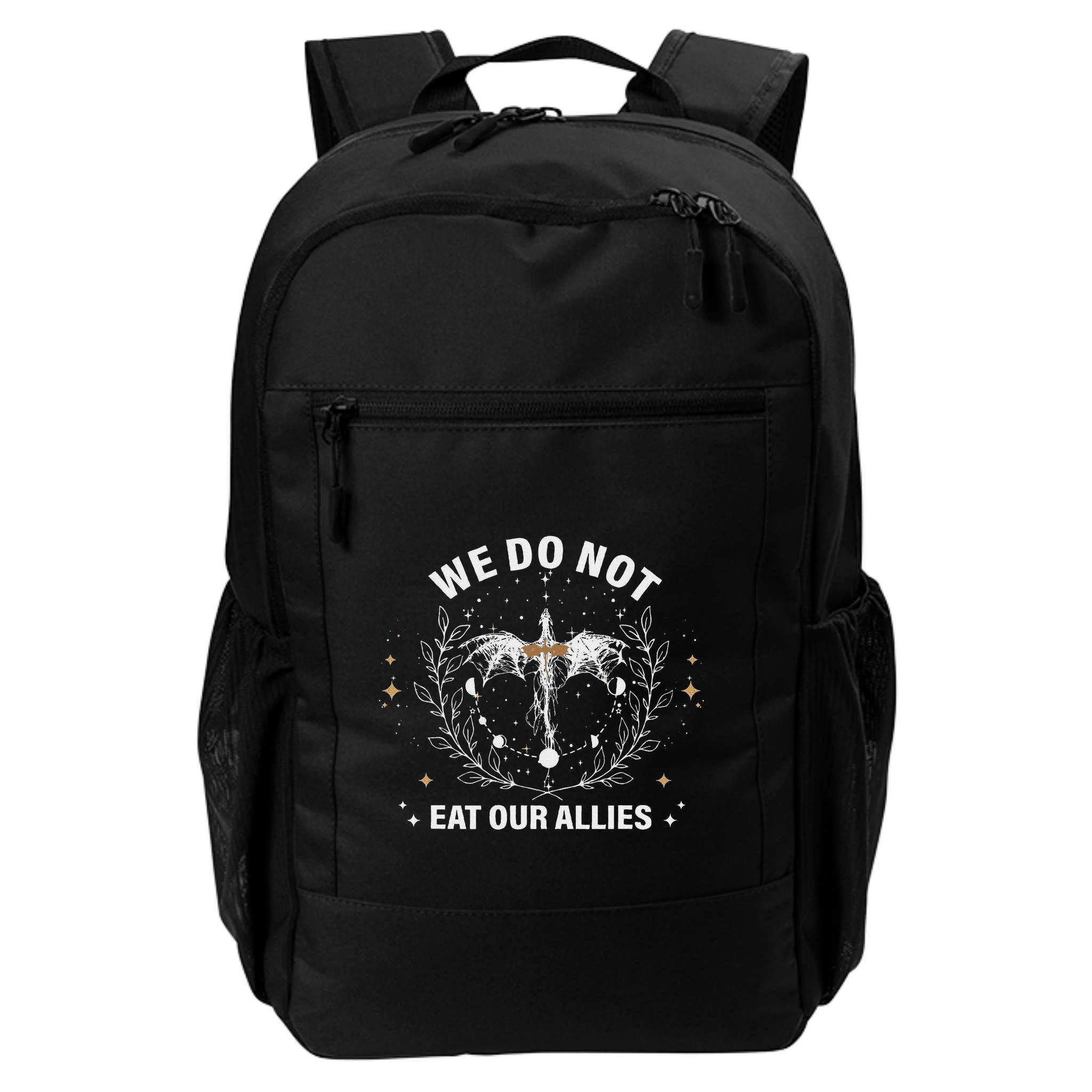 We Do Not Eat Our Allies Dragon Rider 4th Wing Book Bookish Backpack