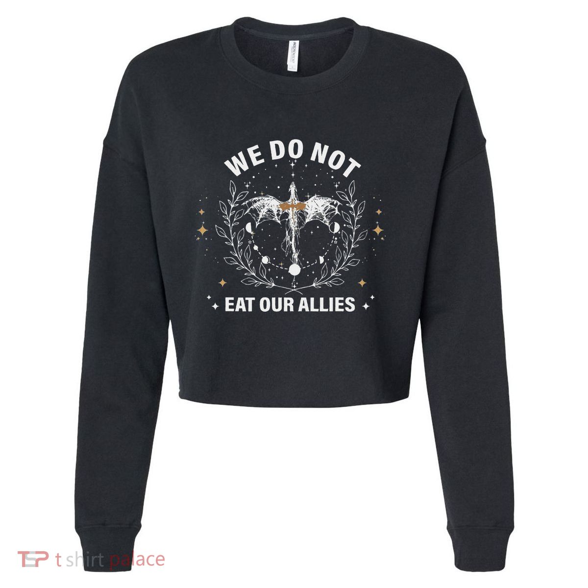 We Do Not Eat Our Allies Dragon Rider 4th Wing Book Bookish Cropped Pullover Crew