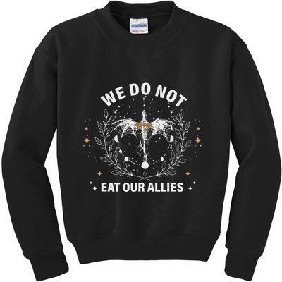 We Do Not Eat Our Allies Dragon Rider 4th Wing Book Bookish Kids Sweatshirt