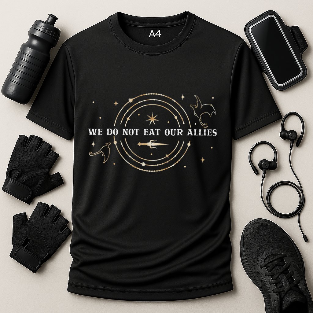 We Do Not Eat Our Allies Dragon Rider Wing Book Bookish Cooling Performance Crew T-Shirt