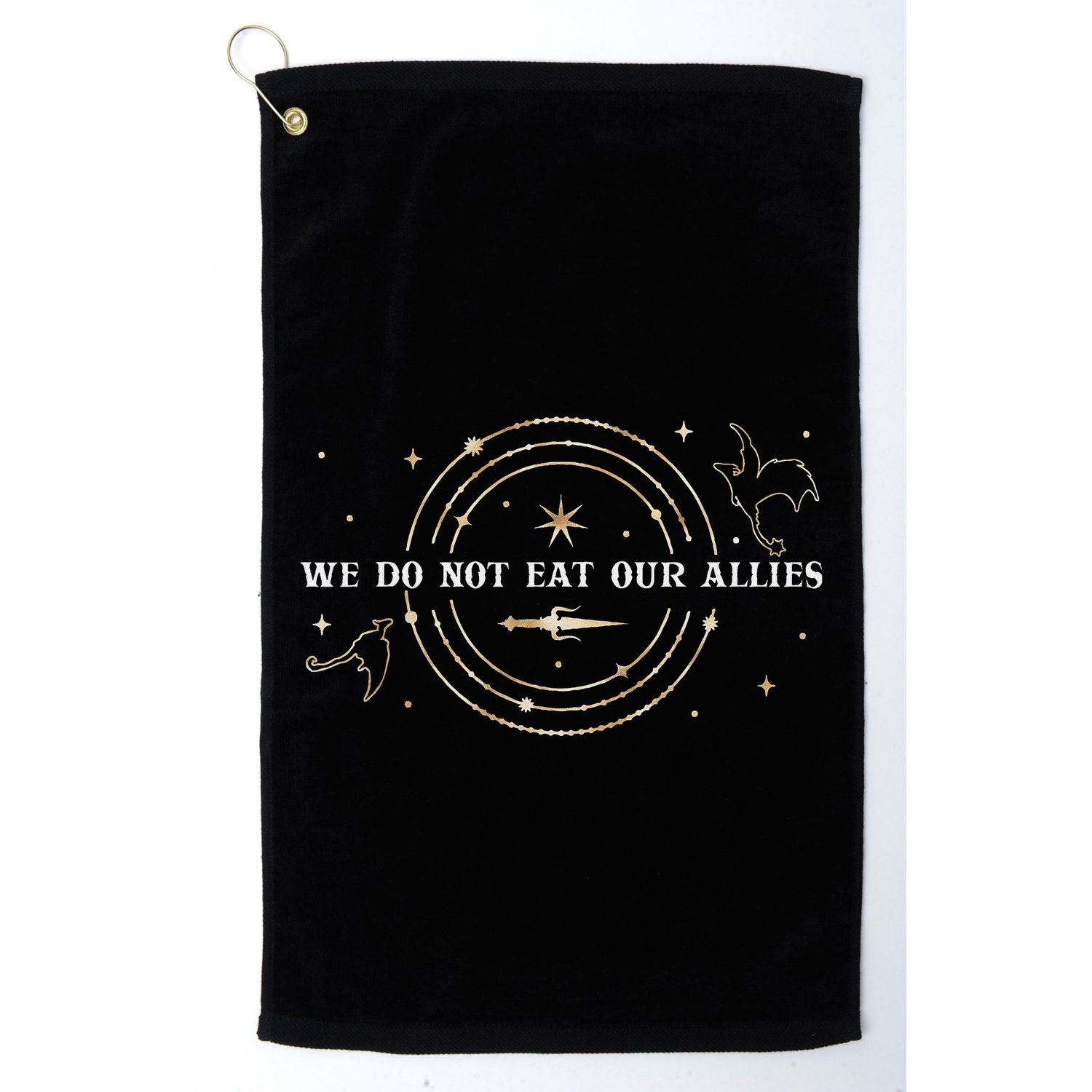 We Do Not Eat Our Allies Dragon Rider Wing Book Bookish Golf Towel