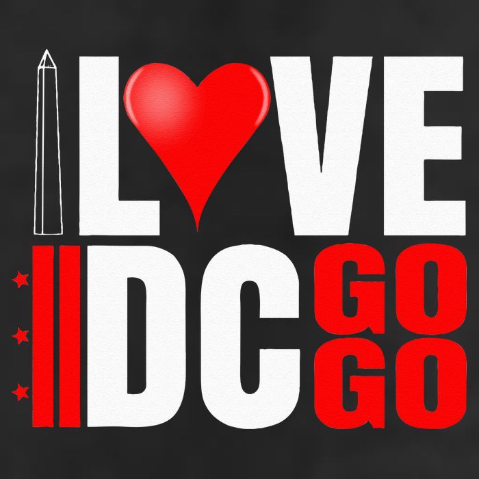 Washington DC Nations Capitol I Love Go Go Music 7 Panel Mesh Trucker Snapback Hat