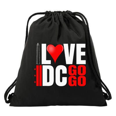 Washington DC Nations Capitol I Love Go Go Music Drawstring Bag