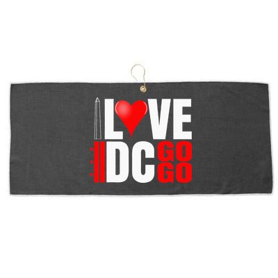 Washington DC Nations Capitol I Love Go Go Music Large Microfiber Waffle Golf Towel