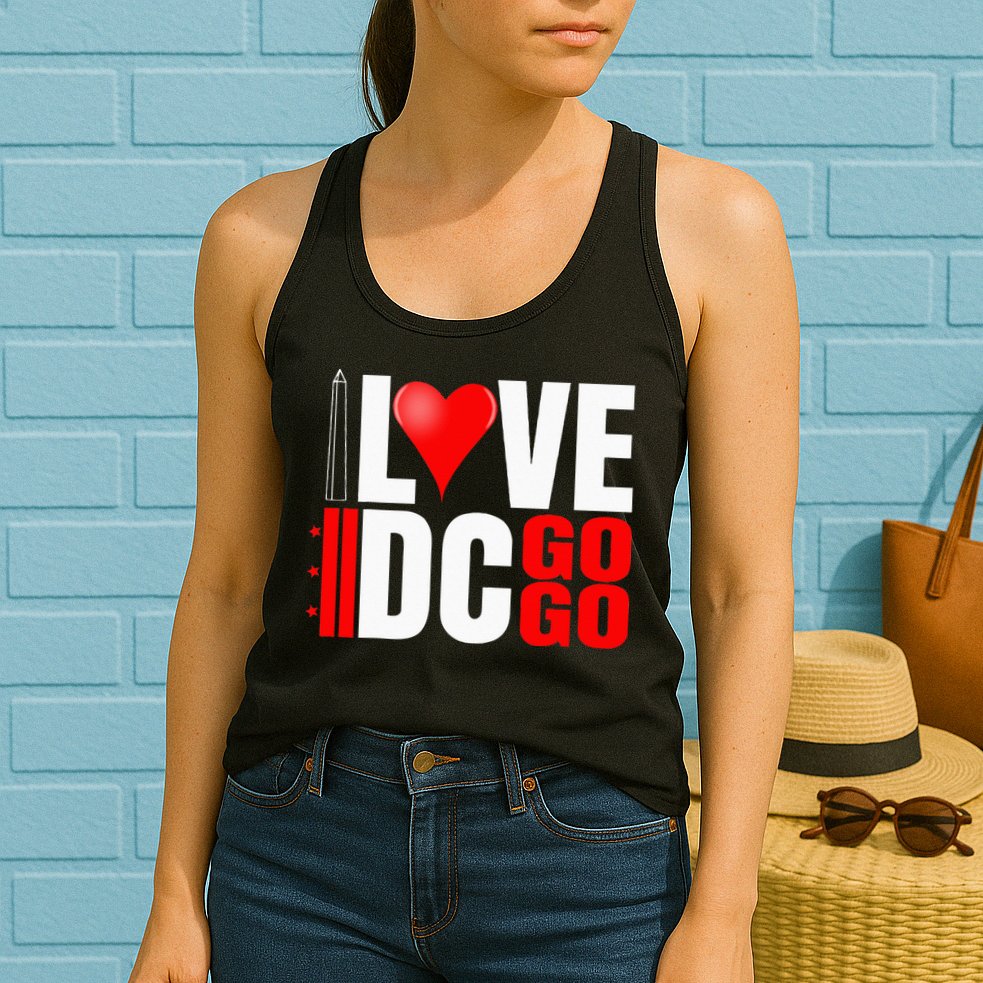Washington DC Nations Capitol I Love Go Go Music Womens Tank Top