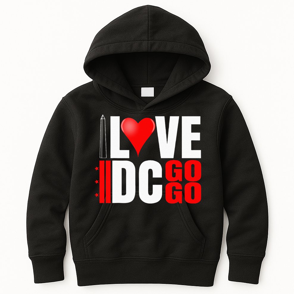 Washington DC Nations Capitol I Love Go Go Music Kids Hoodie