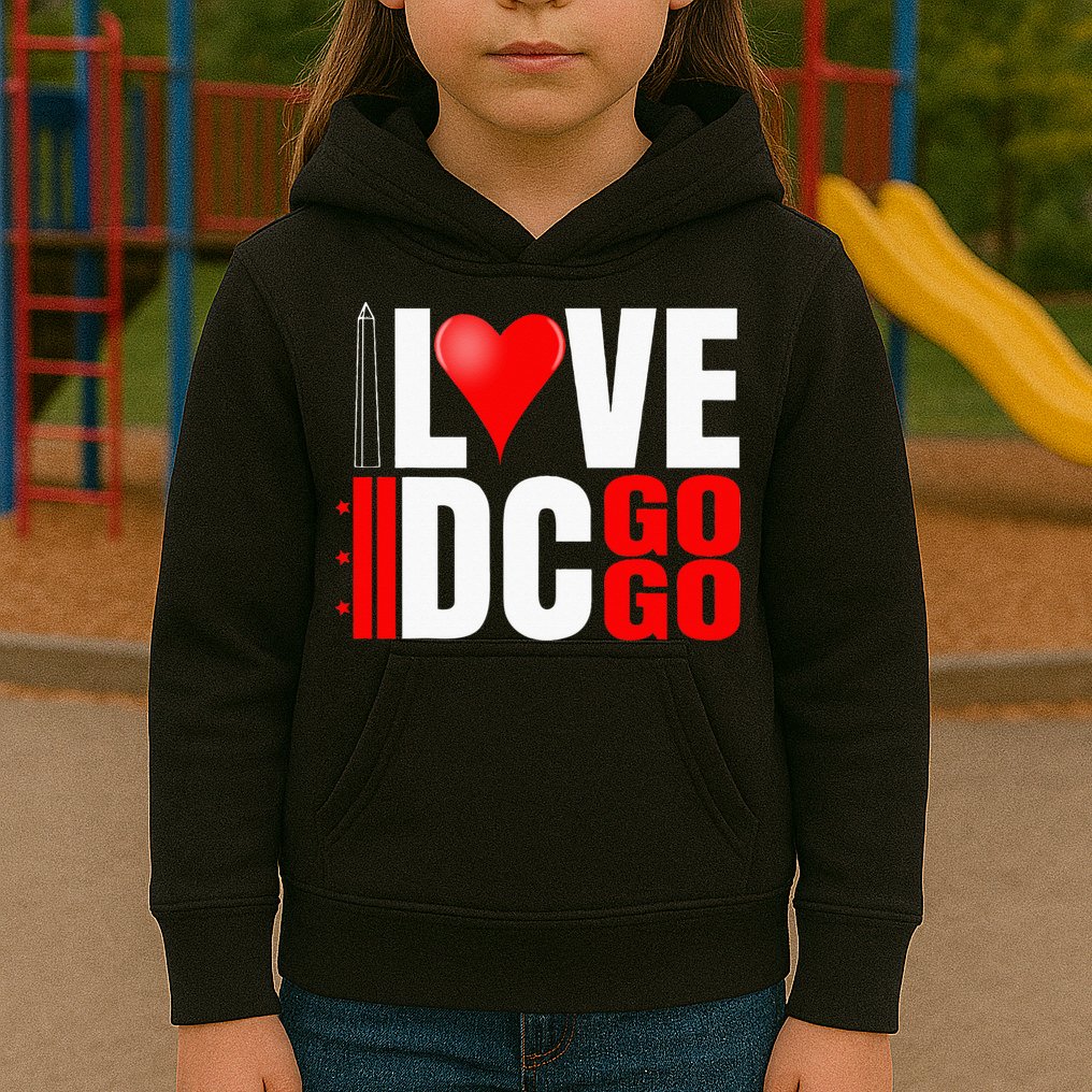 Washington DC Nations Capitol I Love Go Go Music Kids Hoodie