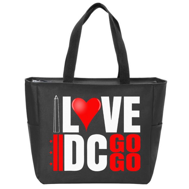 Washington DC Nations Capitol I Love Go Go Music Zip Tote Bag