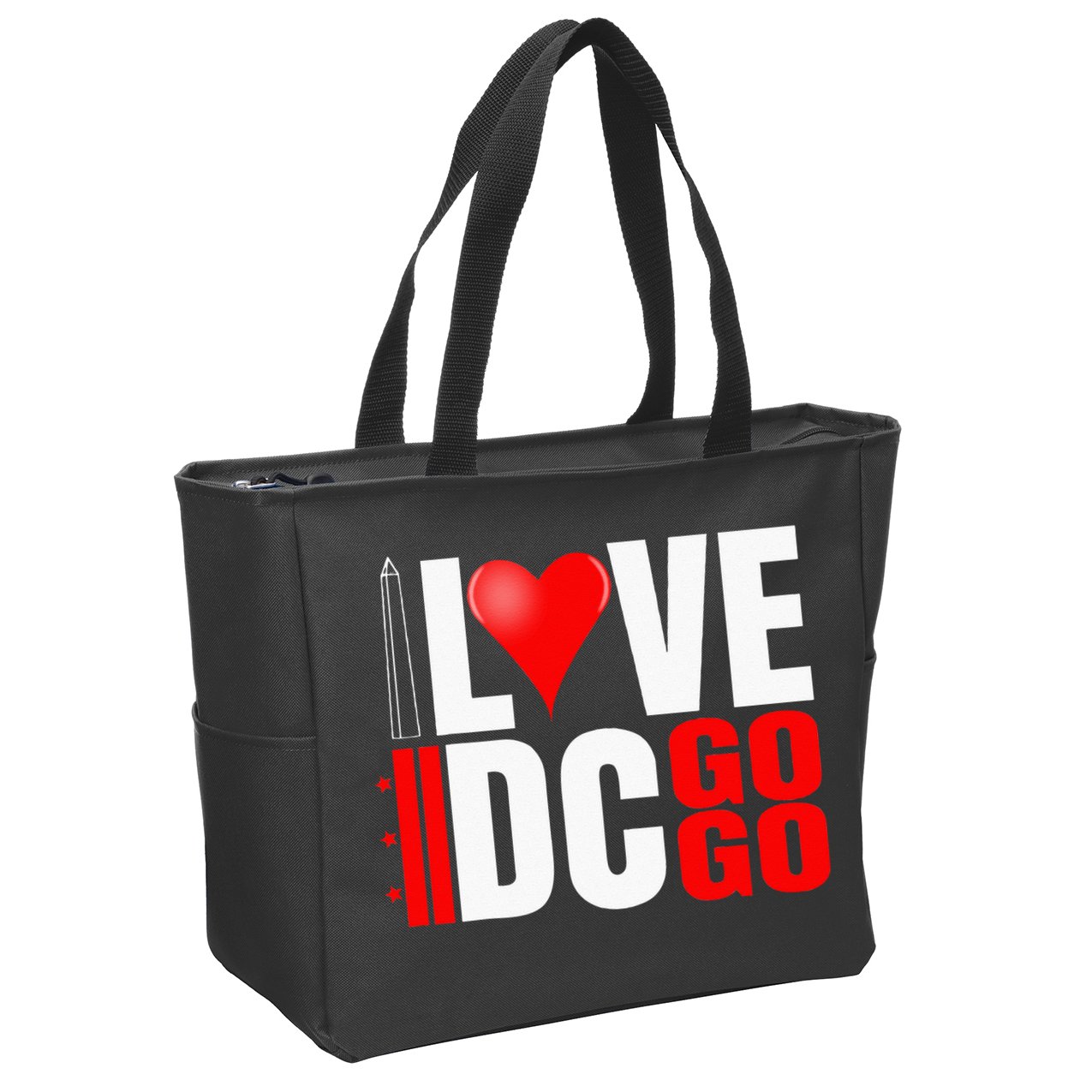 Washington DC Nations Capitol I Love Go Go Music Zip Tote Bag