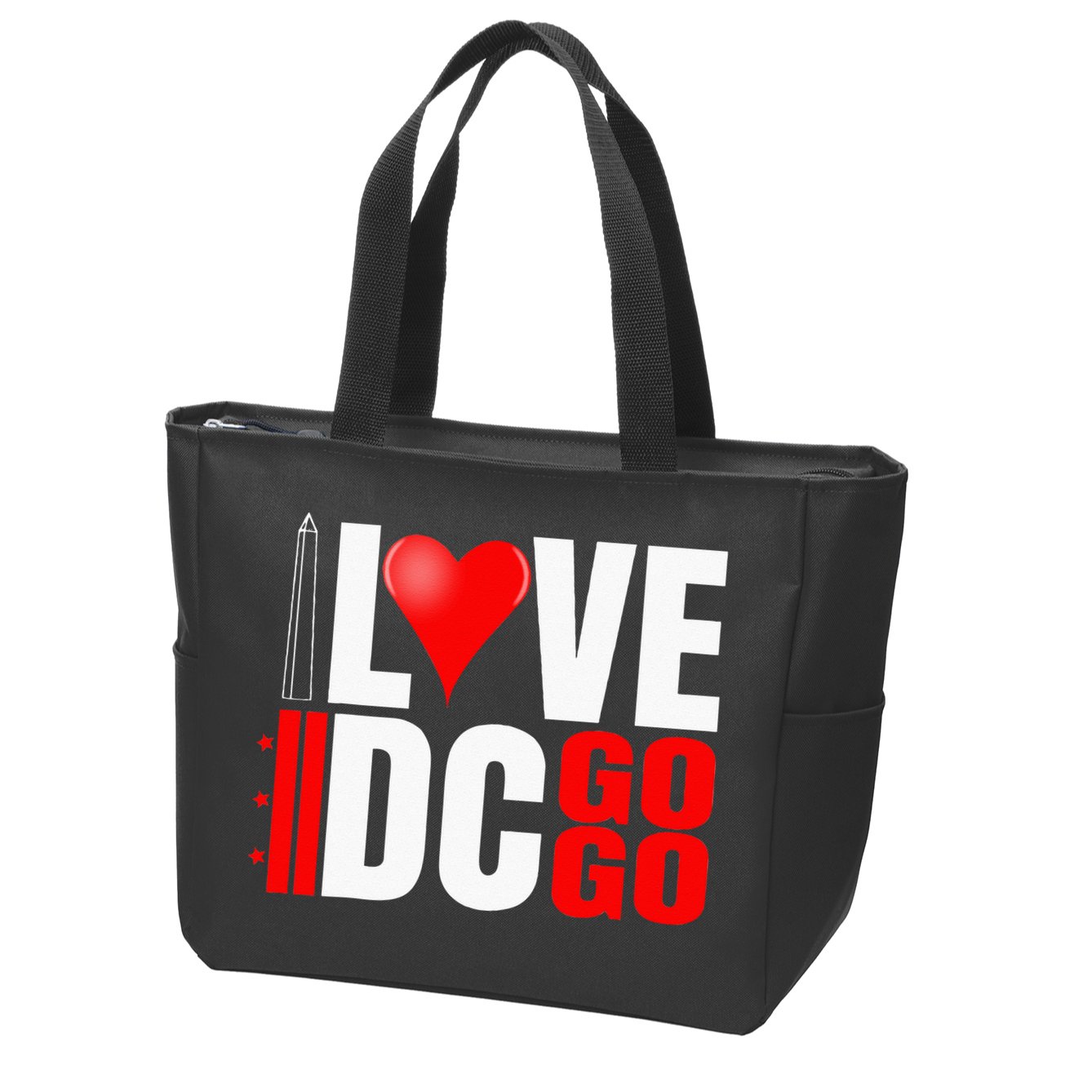 Washington DC Nations Capitol I Love Go Go Music Zip Tote Bag