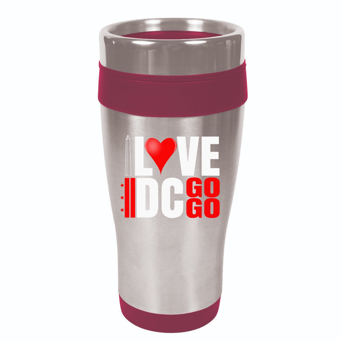 Washington DC Nations Capitol I Love Go Go Music 16oz Travel Tumbler