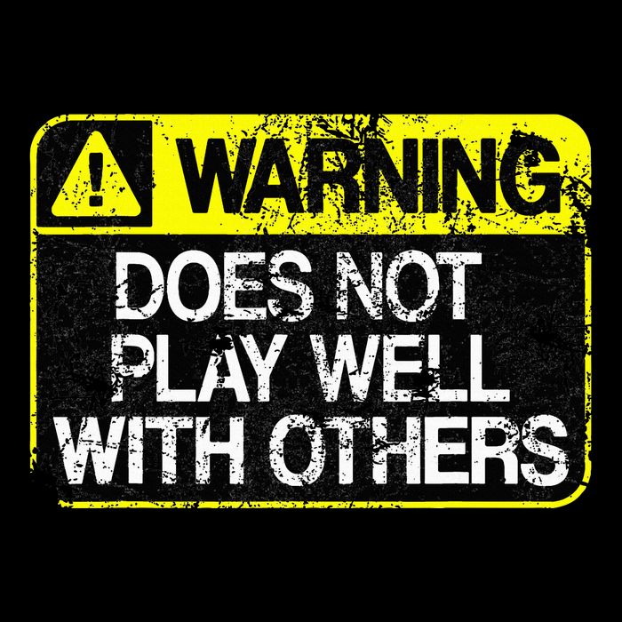 Warning Does Not Play Well With Others Caution Sign Wool Snapback Cap
