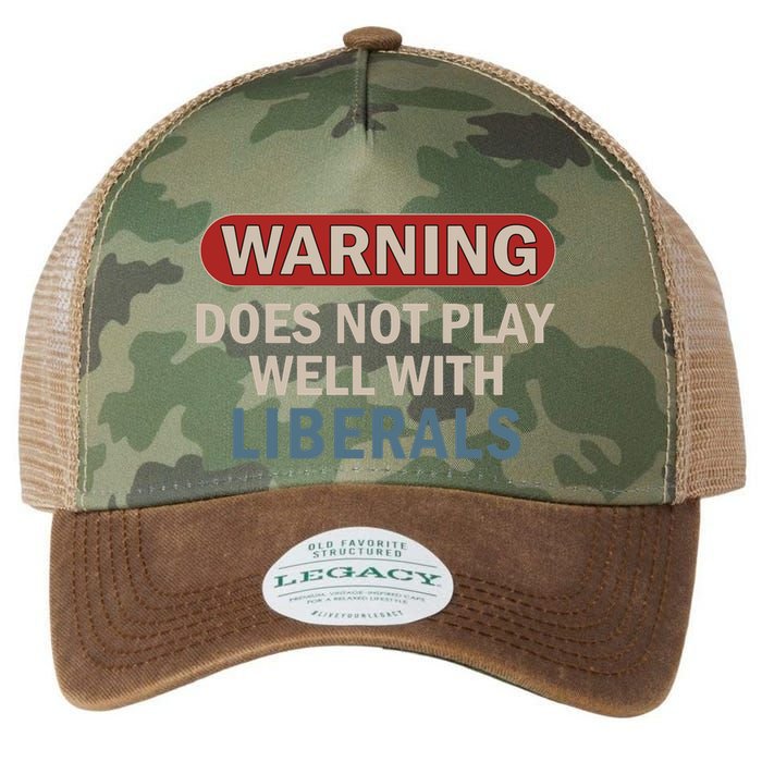 Warning Does Not Play Well With Liberals Legacy Tie Dye Trucker Hat