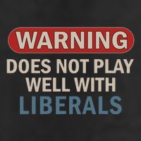 Warning Does Not Play Well With Liberals Microfiber Hand Towel