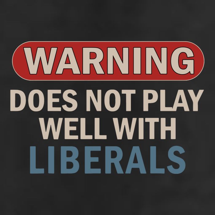 Warning Does Not Play Well With Liberals Microfiber Hand Towel