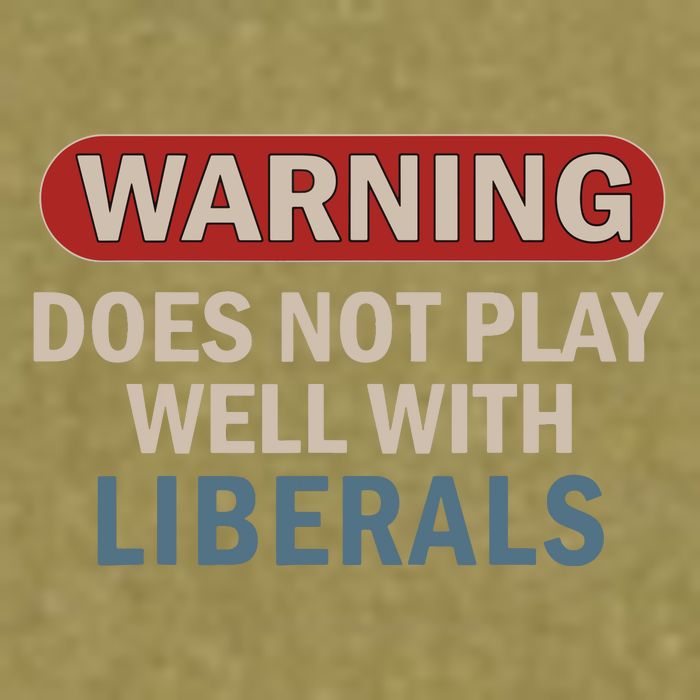 Warning Does Not Play Well With Liberals Garment-Dyed Women's Muscle Tee