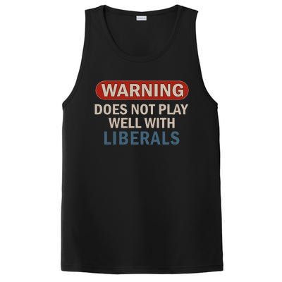 Warning Does Not Play Well With Liberals Gift PosiCharge Competitor Tank