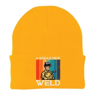 Welder Dad National Welding Month Weld Equipt Welding Meaningful Gift Knit Cap Winter Beanie