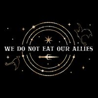We Do Not Eat Our Allies Dragon Rider Wing Book Bookish Gift Doggie Tank