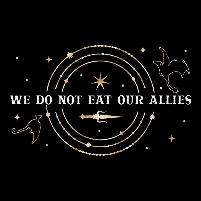 We Do Not Eat Our Allies Dragon Rider Wing Book Bookish Gift Doggie Tank