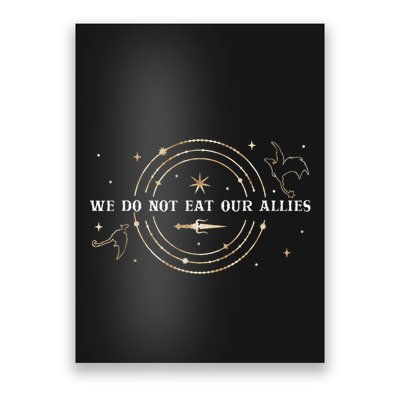 We Do Not Eat Our Allies Dragon Rider Wing Book Bookish Gift Poster