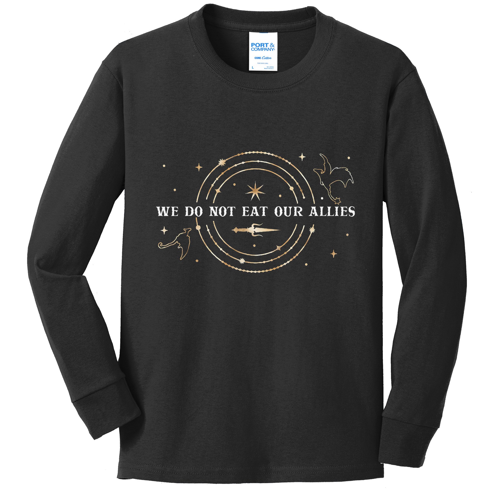 We Do Not Eat Our Allies Dragon Rider Wing Book Bookish Gift Kids Long Sleeve Shirt