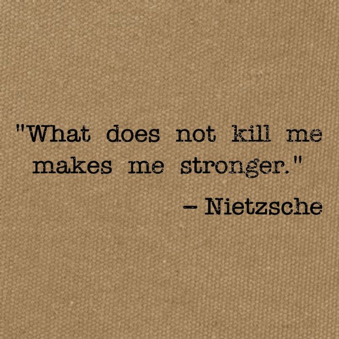 What Does Not Kill Me Makes Me Stronger Nietzsche Cotton Canvas Backpack