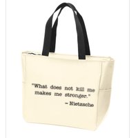 What Does Not Kill Me Makes Me Stronger Nietzsche Zip Tote Bag