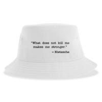 What Does Not Kill Me Makes Me Stronger Nietzsche Sustainable Bucket Hat