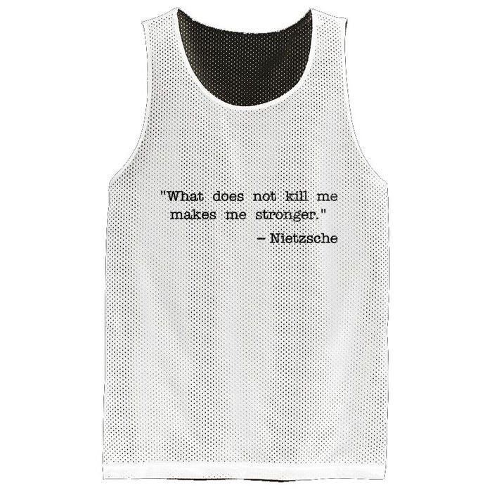 What Does Not Kill Me Makes Me Stronger Nietzsche Mesh Reversible Basketball Jersey Tank