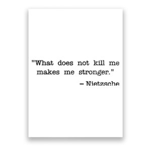 What Does Not Kill Me Makes Me Stronger Nietzsche Poster