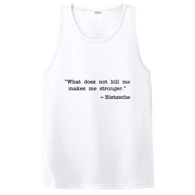 What Does Not Kill Me Makes Me Stronger Nietzsche PosiCharge Competitor Tank