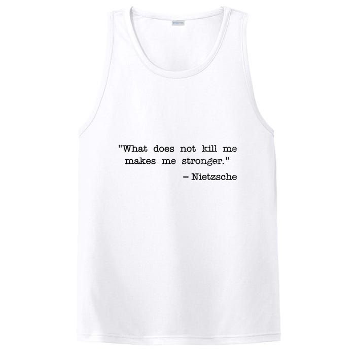 What Does Not Kill Me Makes Me Stronger Nietzsche PosiCharge Competitor Tank