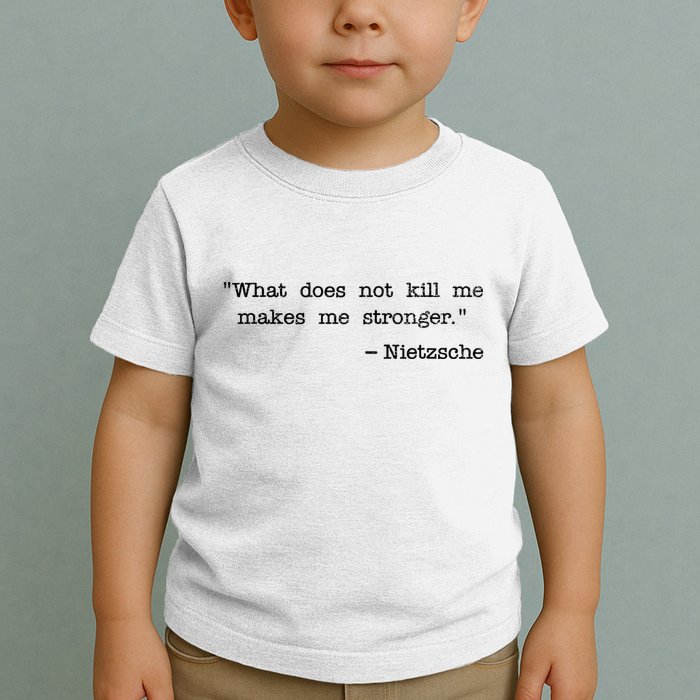 What Does Not Kill Me Makes Me Stronger Nietzsche Toddler T-Shirt