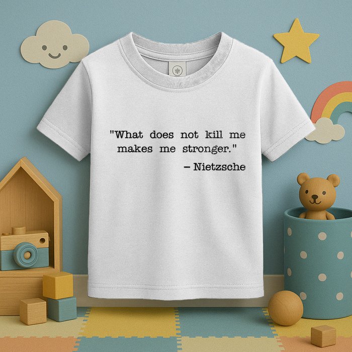 What Does Not Kill Me Makes Me Stronger Nietzsche Toddler T-Shirt