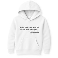 What Does Not Kill Me Makes Me Stronger Nietzsche Kids Hoodie