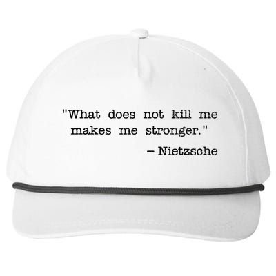 What Does Not Kill Me Makes Me Stronger Nietzsche Snapback Five-Panel Rope Hat