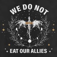 We Do Not Eat Our Allies Dragon Rider 4th Wing Book Bookish 7 Panel Mesh Trucker Snapback Hat