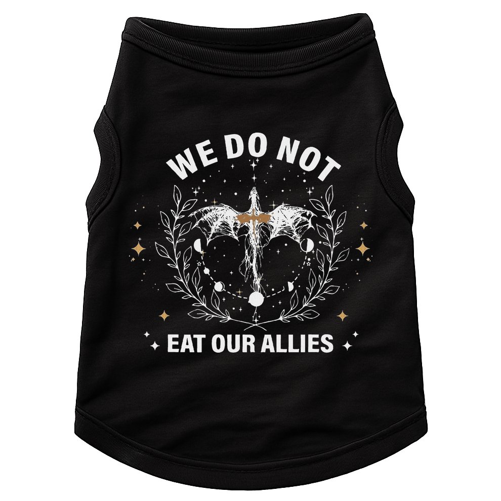 We Do Not Eat Our Allies Dragon Rider 4th Wing Book Bookish Doggie Tank