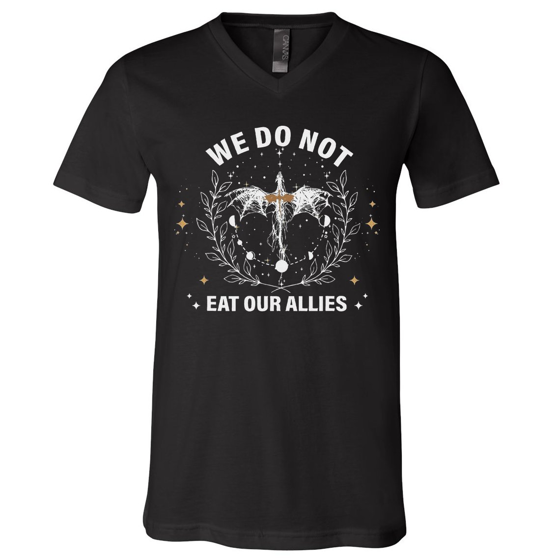 We Do Not Eat Our Allies Dragon Rider 4th Wing Book Bookish V-Neck T-Shirt