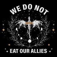 We Do Not Eat Our Allies Dragon Rider 4th Wing Book Bookish City Backpack