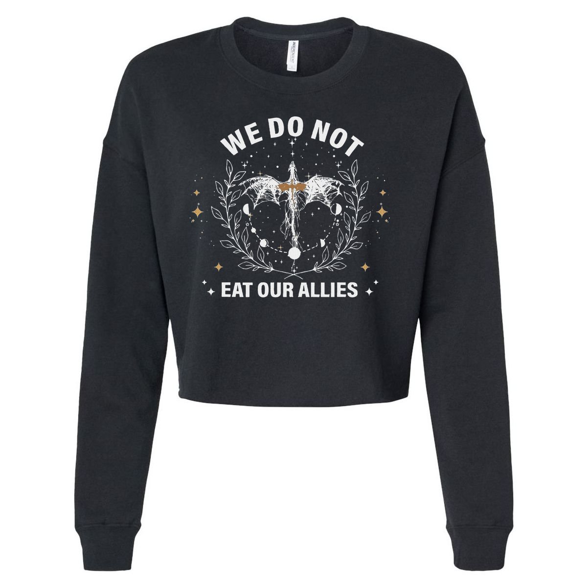 We Do Not Eat Our Allies Dragon Rider 4th Wing Book Bookish Cropped Pullover Crew