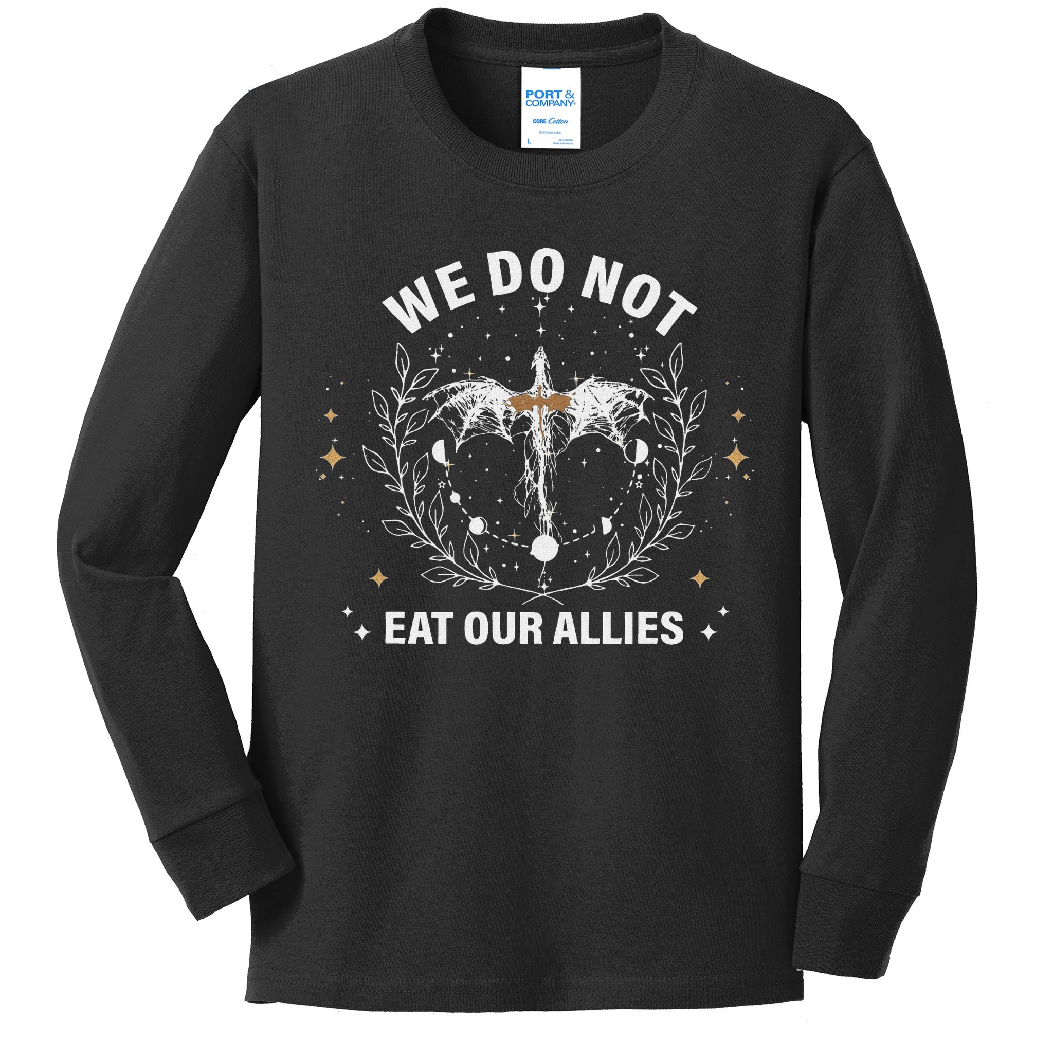 We Do Not Eat Our Allies Dragon Rider 4th Wing Book Bookish Kids Long Sleeve Shirt