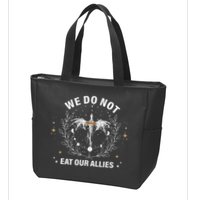 We Do Not Eat Our Allies Dragon Rider 4th Wing Book Bookish Zip Tote Bag