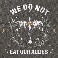 We Do Not Eat Our Allies Dragon Rider 4th Wing Book Bookish Cotton Canvas Backpack