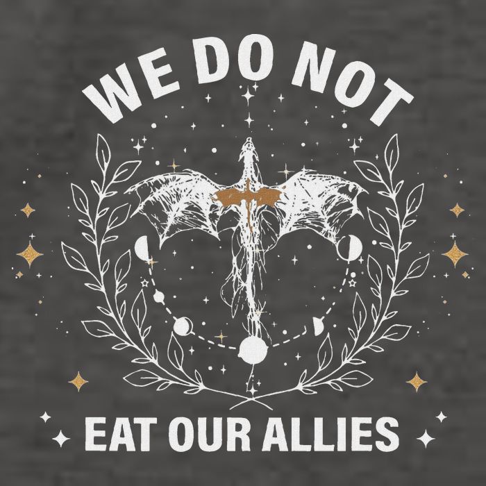 We Do Not Eat Our Allies Dragon Rider 4th Wing Book Bookish Vector Backpack