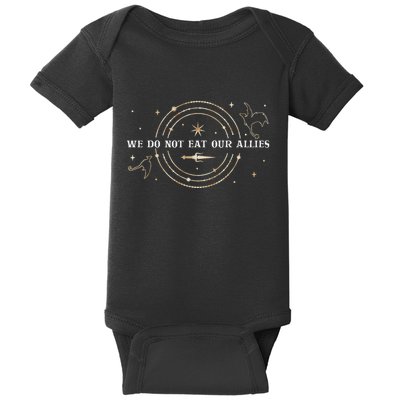 We Do Not Eat Our Allies Dragon Rider Wing Book Bookish Baby Bodysuit
