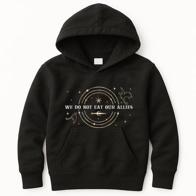 We Do Not Eat Our Allies Dragon Rider Wing Book Bookish Kids Hoodie